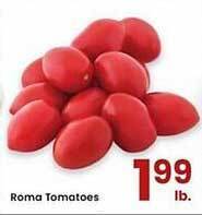 Albertsons Roma tomatoes offer