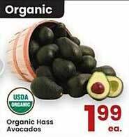 Albertsons Organic hass avocados offer