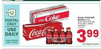 Albertsons Coca-cola soft drinks offer