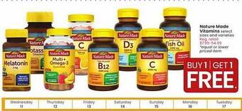 Albertsons Nature made vitamins offer