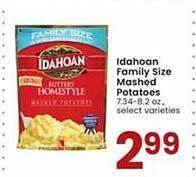 Albertsons Idahoan family size mashed potatoes offer