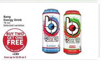 Albertsons Bang energy drink offer