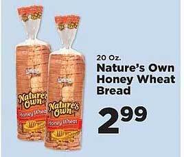 IGA Nature's own honey wheat bread offer