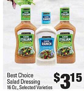 IGA Best choice salad dressing offer