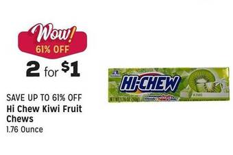 Grocery Outlet Hi chew kiwi fruit chews offer
