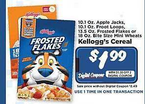 IGA Kellogg's cereal offer