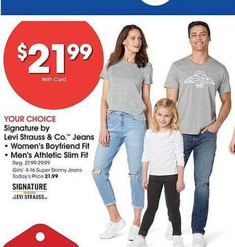Kroger Signature by levi strauss & co jeans offer