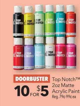 Top notch 2oz matte acrylic paints