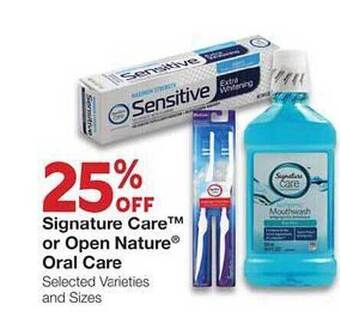 Market Street Signature care or open nature oral care offer