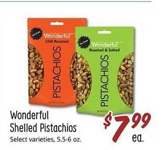 Sprouts Farmers Market Wonderful shelled pistachios offer