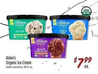 Sprouts Farmers Market Alden's organic ice cream offer