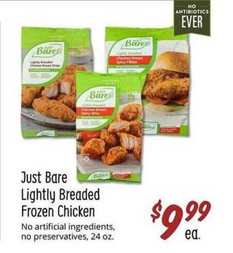 Sprouts Farmers Market Just bare lightly breaded frozen chicken offer