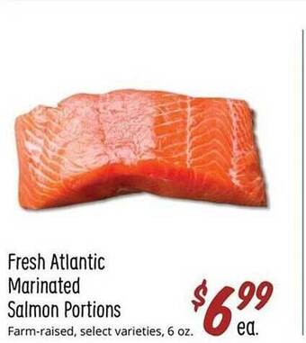 Sprouts Farmers Market Fresh atlantic marinated salmon portions offer