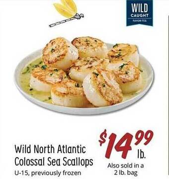 Sprouts Farmers Market Wild north atlantic colossal sea scallops offer