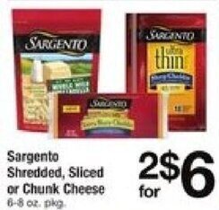 Safeway Sargento Shredded, Sliced or Chunk Cheese offer