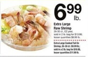 Safeway Extra Large Raw Shrimp offer