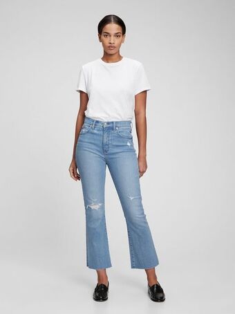 Gap High rise kick fit jeans with washwell offer