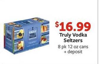 Fareway Truly vodka seltzers offer