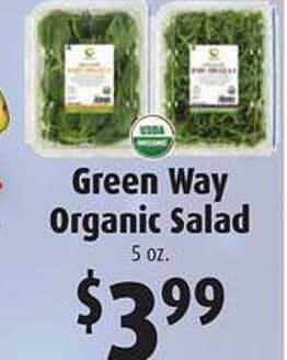 Gristedes Green way organic salad offer