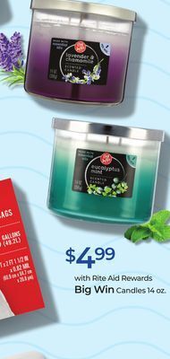 Rite Aid Big win candles offer