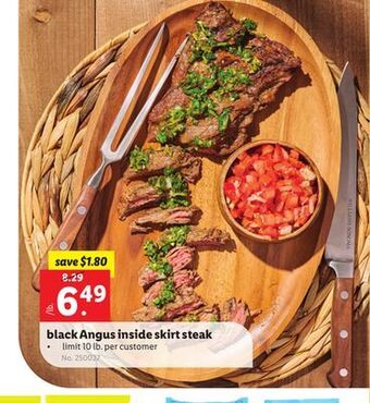 Lidl Black angus inside skirt steak offer