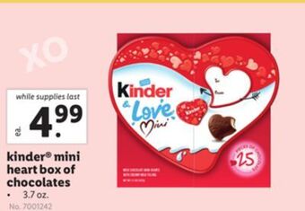 Lidl Kinder® mini heart box of chocolates offer