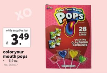 Lidl Color your mouth pops offer