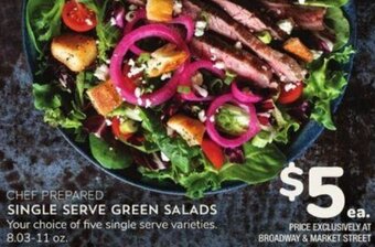 Albertsons Chef Prepared Single Serve Green Salads offer