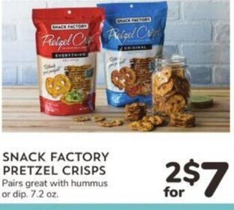 Albertsons Snack Factory Pretzel Crisps offer