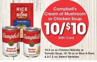 Kroger Campbell's Cream of Mushroom or Chicken Soup offer