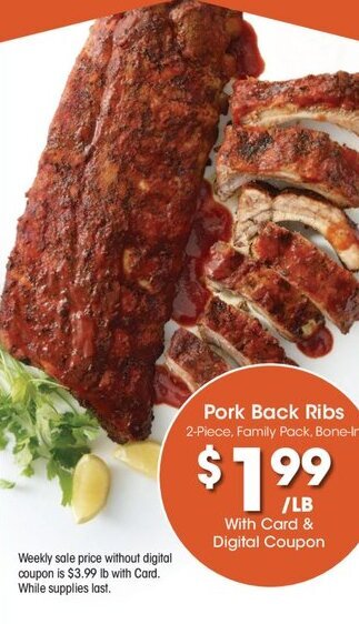 Kroger Pork Back Ribs offer