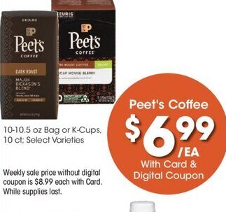 Kroger Peet's Coffee offer
