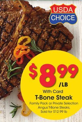 Kroger T-bone steak offer
