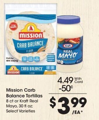Kroger Mission Carb Balance Tortillas offer