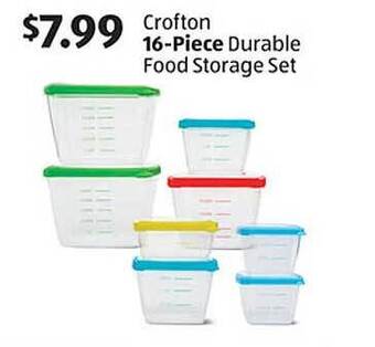 Aldi Crofton 16-piece durable food storage set offer