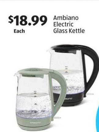 Aldi Ambiano electric glass kettle offer