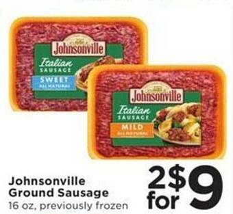 Cub Foods Johnsonville ground sausage offer
