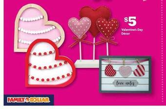 Family Dollar Valentine's day décor offer