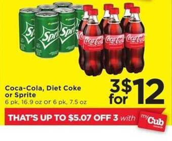 Cub Foods Coca-cola, diet coke or sprite offer