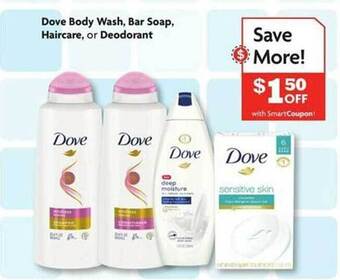 Family Dollar Dove body wash, bar soap, haircare, or deodorant offer