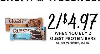 Fareway Quest protein bars offer