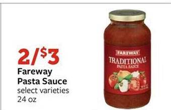Fareway Fareway pasta sauce offer