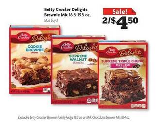 Family Dollar Betty crocker delights brownie mix offer