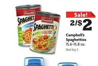 Family Dollar Campbell's spaghettios offer