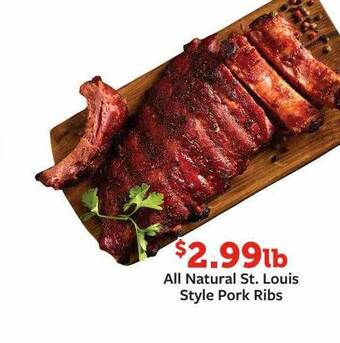 Fareway All natural st louis style pork ribs offer