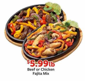 Fareway Beef or chicken fajita mix offer