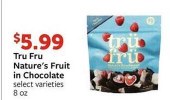 Fareway Tru fru nature's fruit in chocolate offer