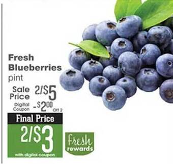Forest Hills Food Fresh blueberries offer