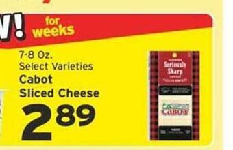 Hannaford Cabot sliced cheese offer