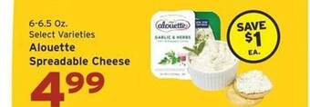 Hannaford Alouette spreadable cheese offer